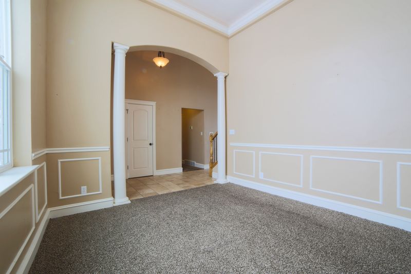 Interior with custom-milled baseboards and trim