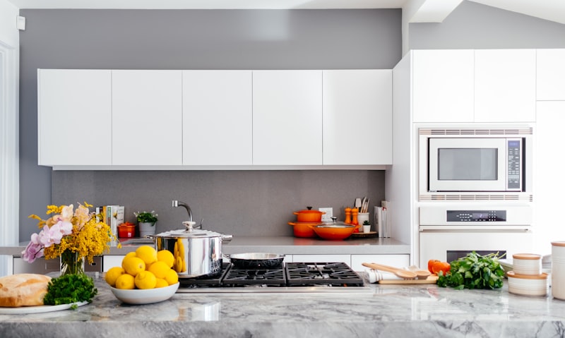 Home cook preparing food on a kitchen countertop